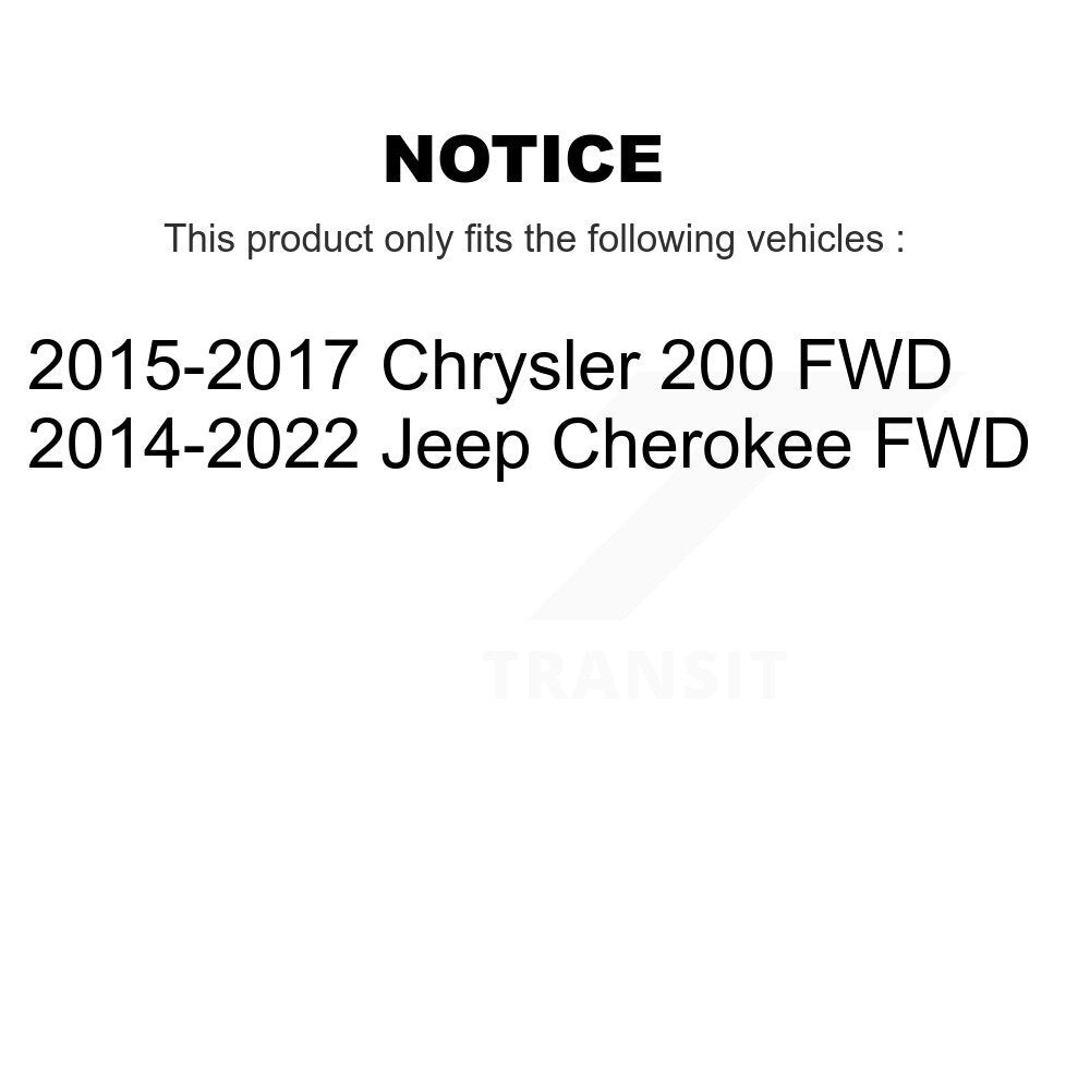 Rear Wheel Bearing And Hub Assembly Pair For Jeep Cherokee Chrysler 200 FWD