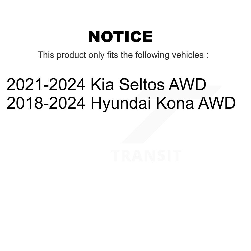 Rear Wheel Bearing And Hub Assembly Pair For Hyundai Kona Kia Seltos