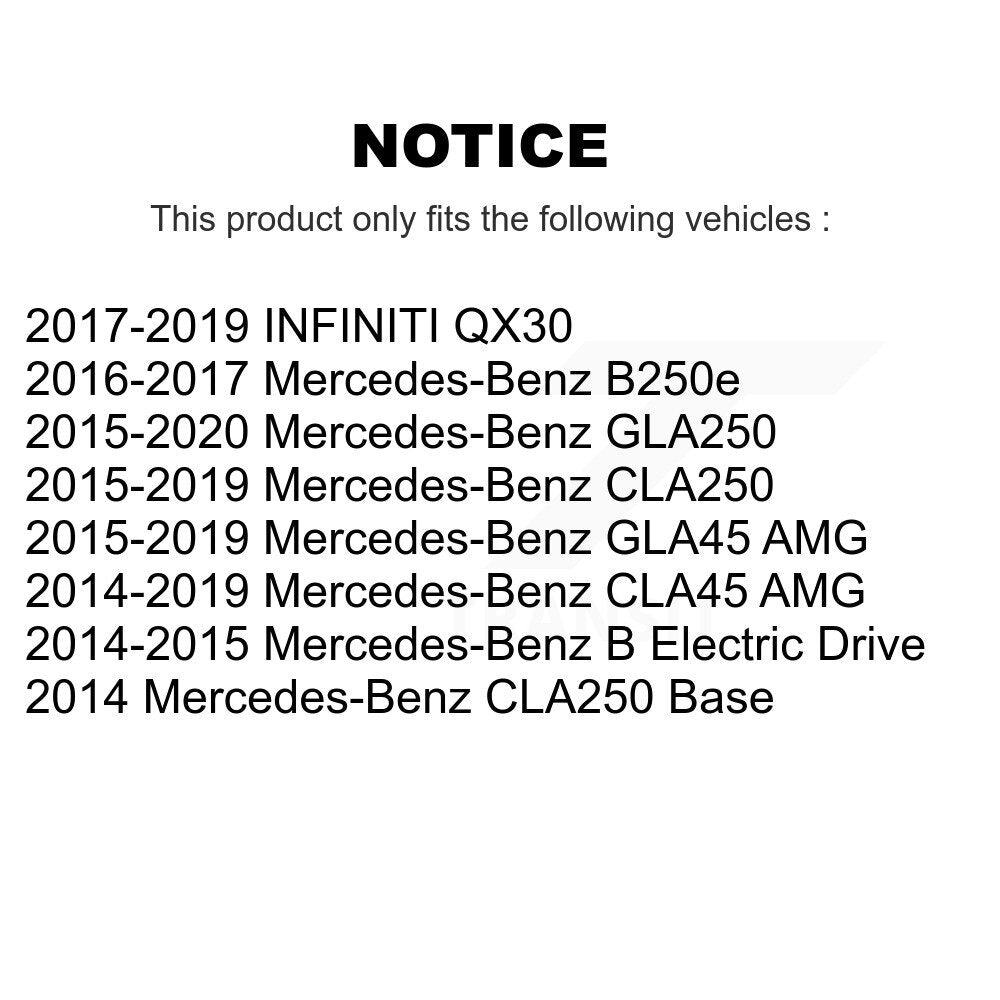 Front Wheel Bearing Pair For Mercedes-Benz CLA250 GLA250 Infiniti QX30 CLA45 AMG