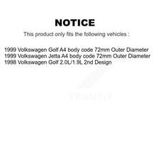 Charger l'image dans la galerie, Front Rear Wheel Bearing &amp; Hub Assembly Kit For 1999-1999 Volkswagen Jetta Golf