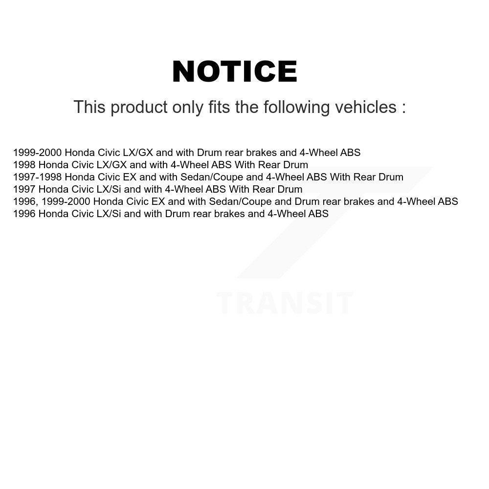 Front Rear Wheel Bearing And Hub Assembly Kit For Honda Civic