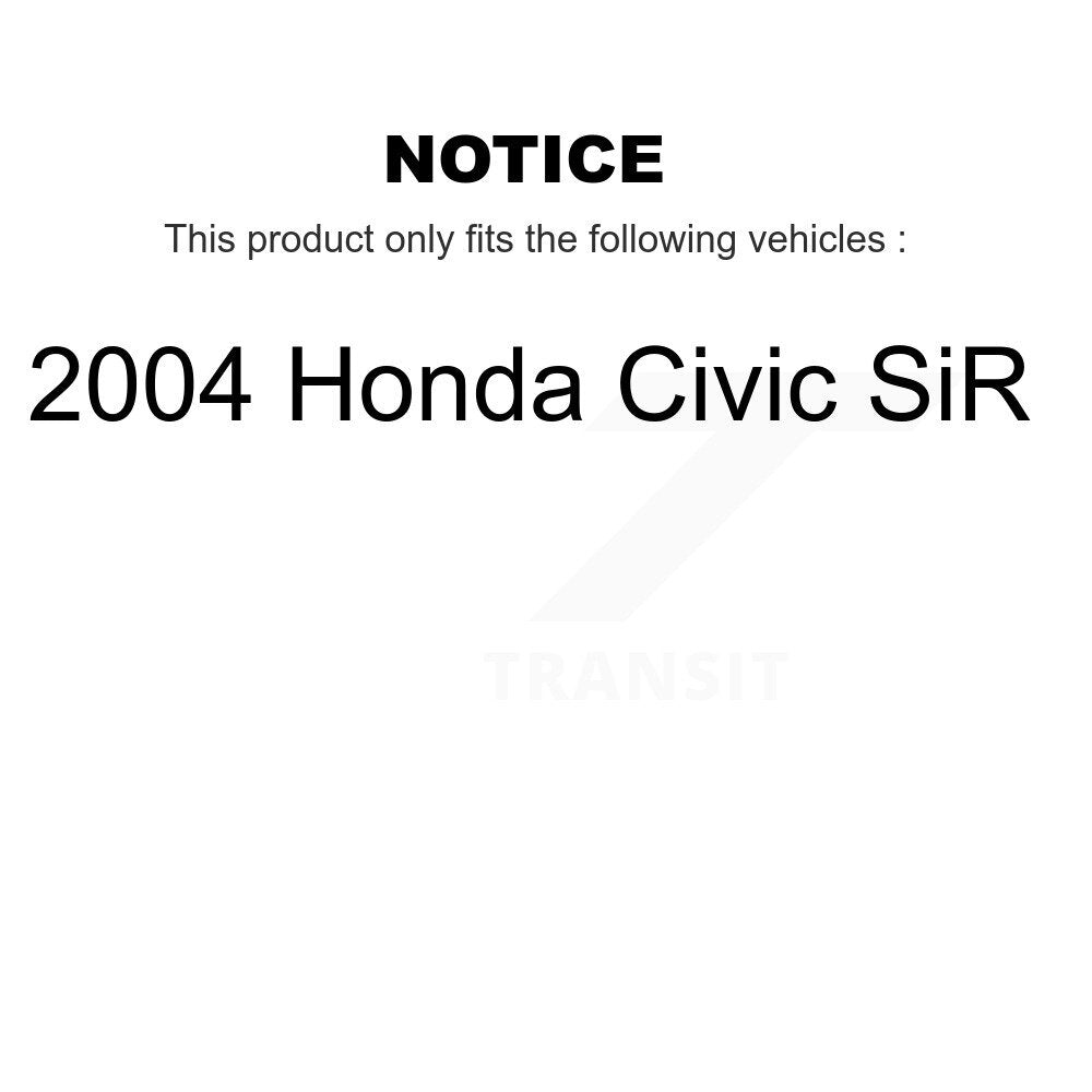 Front Rear Wheel Bearing And Hub Assembly Kit For 2004 Honda Civic SiR