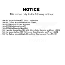 Load image into Gallery viewer, Front Rear Wheel Bearing Hub Assembly Kit For Hyundai Sonata Kia Optima Magentis