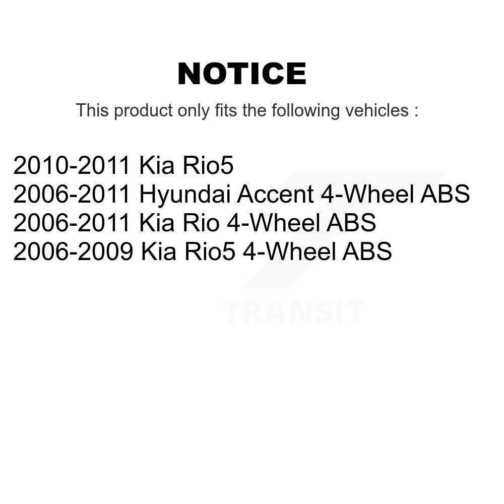 Front Rear Wheel Bearing And Hub Assembly Kit For Hyundai Accent Kia Rio Rio5