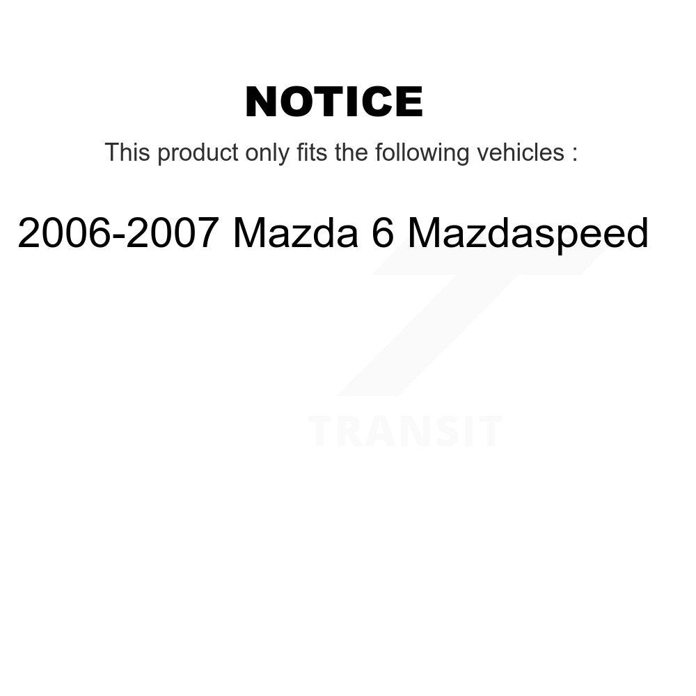 Front Rear Wheel Bearing And Hub Assembly Kit For 2006-2007 Mazda 6 Mazdaspeed