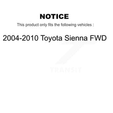 Charger l'image dans la galerie, Front Rear Wheel Bearing And Hub Assembly Kit For 2004-2010 Toyota Sienna FWD