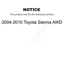 Charger l'image dans la galerie, Front Rear Wheel Bearing And Hub Assembly Kit For 2004-2010 Toyota Sienna AWD