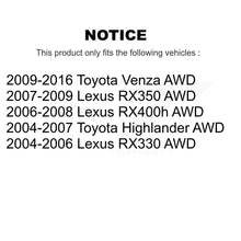 Charger l'image dans la galerie, Front Rear Wheel Bearing Hub Assembly Kit For Toyota Lexus Highlander Venza AWD