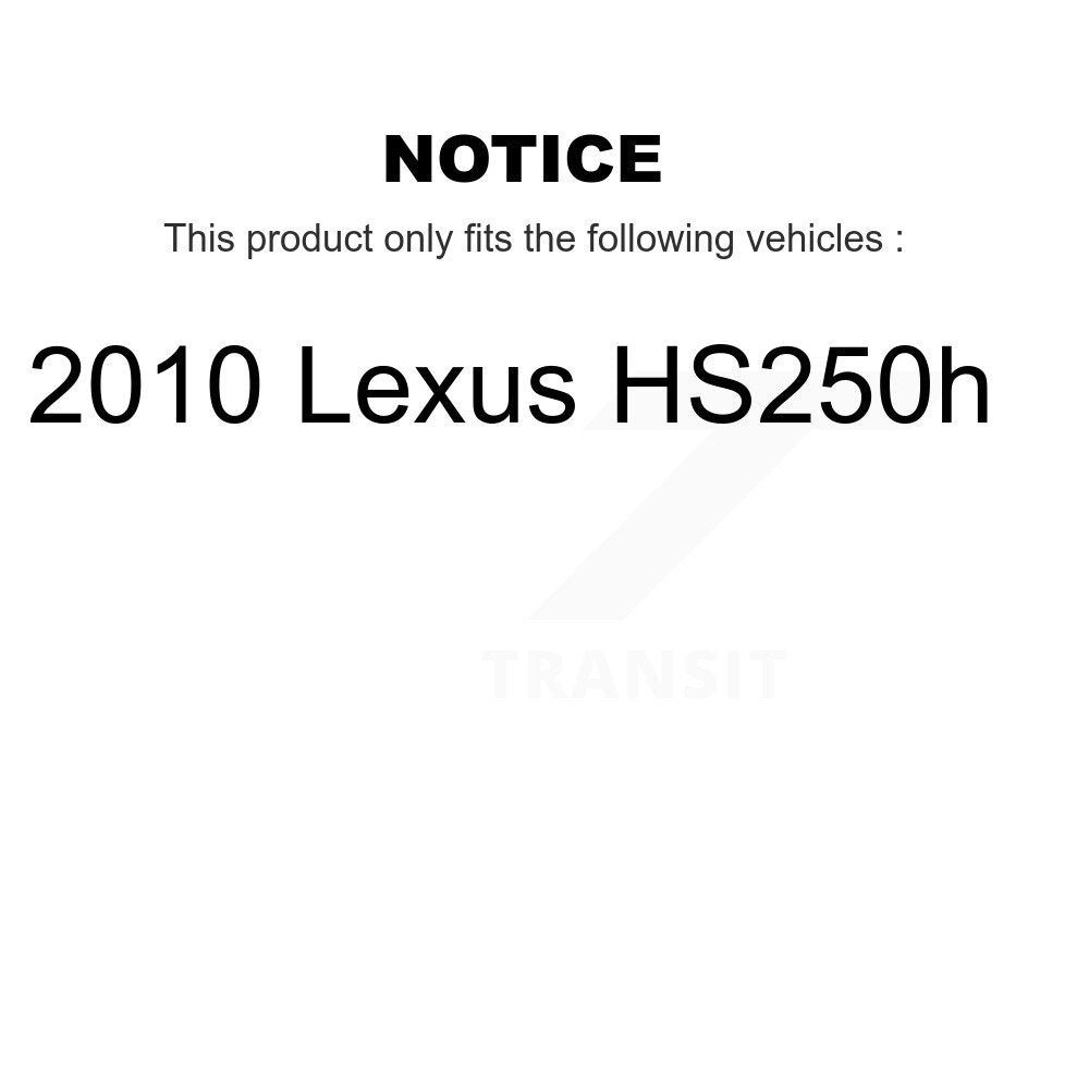 Front Rear Wheel Bearing And Hub Assembly Kit For 2010 Lexus HS250h