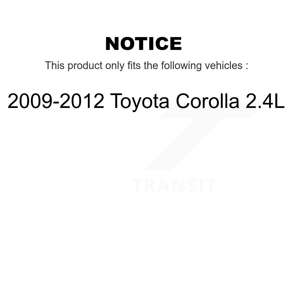 Front Rear Wheel Bearing And Hub Assembly Kit For 2009-2012 Toyota Corolla 2.4L K70-101592