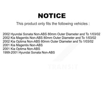 Charger l'image dans la galerie, Front Rear Wheel Bearing Hub Assembly Kit For Hyundai Sonata Kia Optima Magentis