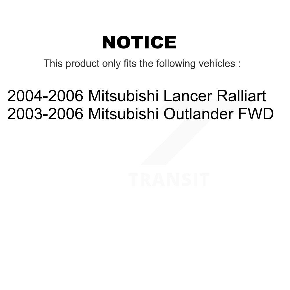 Front Rear Wheel Bearing And Hub Assembly Kit For Mitsubishi Lancer Outlander