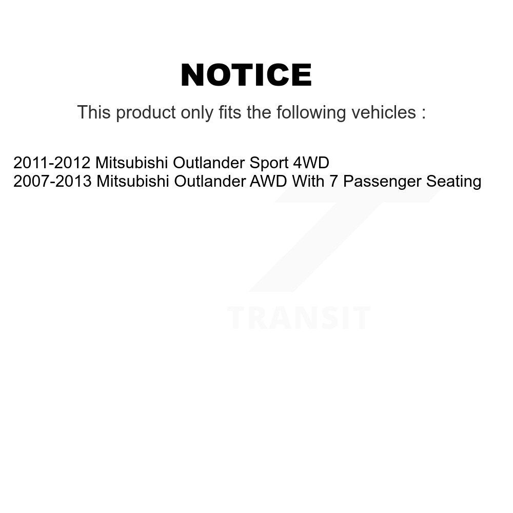 Front Rear Wheel Bearing And Hub Assembly Kit For Mitsubishi Outlander Sport