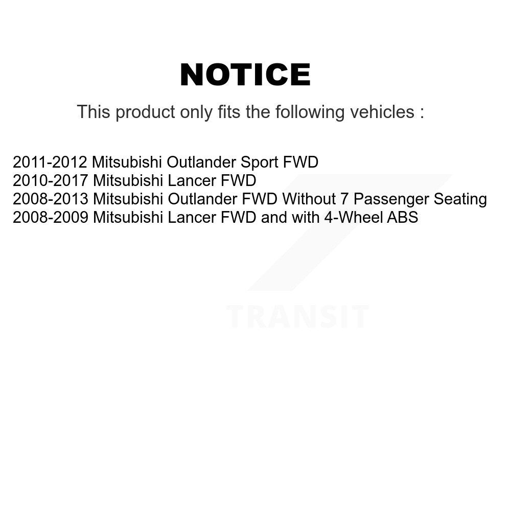 Front Rear Wheel Bearing Hub Assembly Kit For Mitsubishi Lancer Outlander Sport