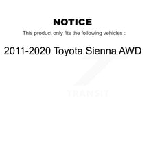Load image into Gallery viewer, Front Rear Wheel Bearing And Hub Assembly Kit For 2011-2020 Toyota Sienna AWD