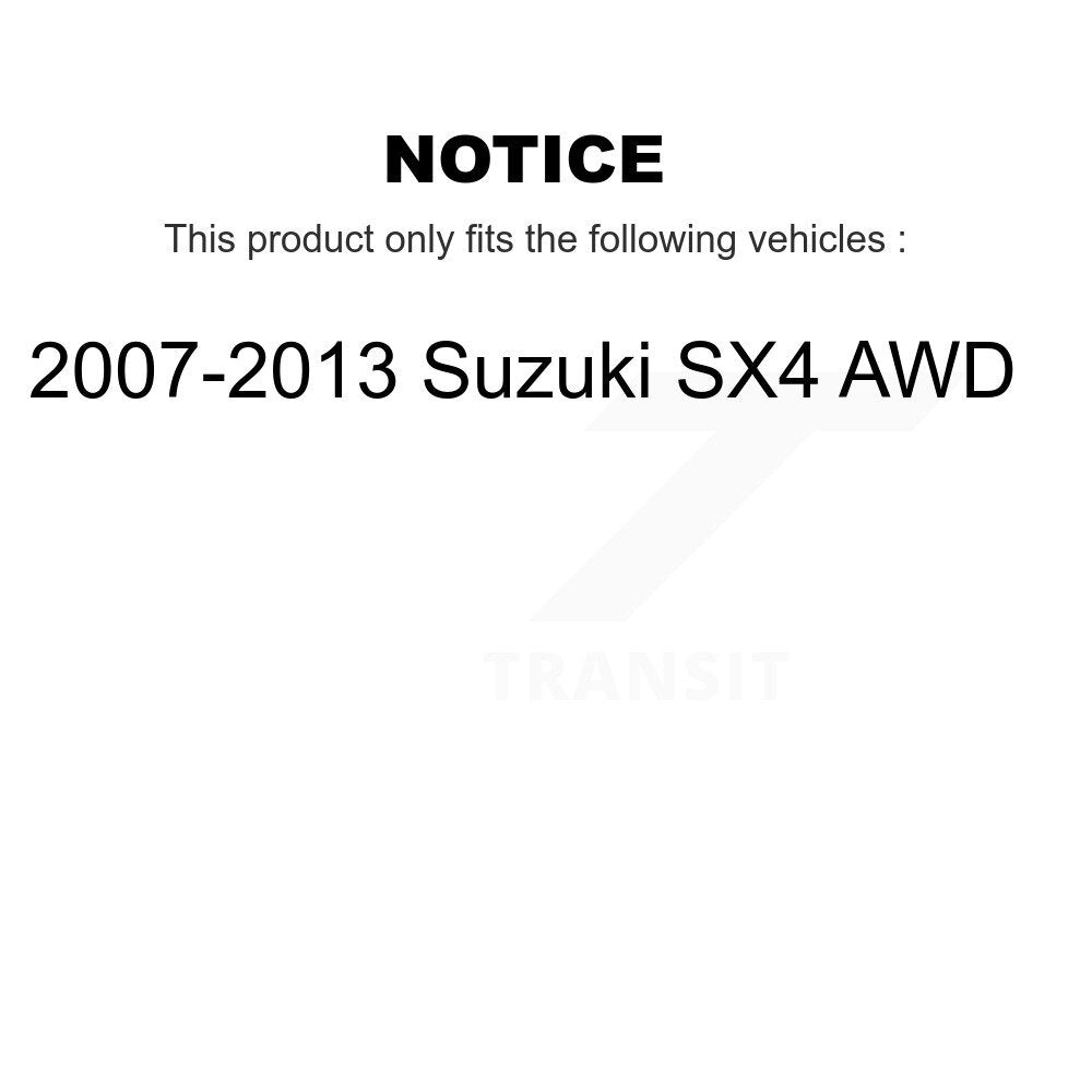 Front Rear Wheel Bearing And Hub Assembly Kit For 2007-2013 Suzuki SX4 AWD
