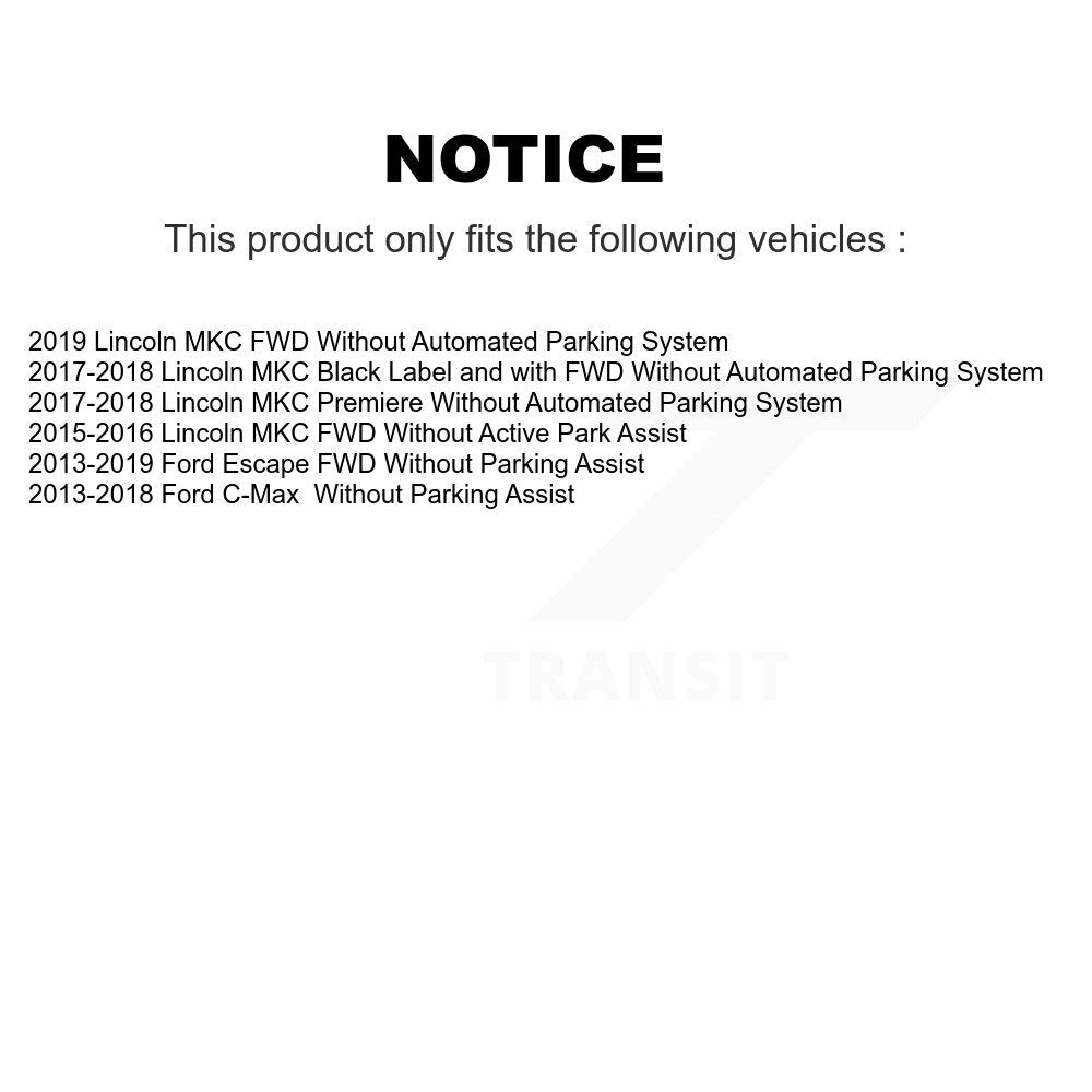 Front Rear Wheel Bearing And Hub Assembly Kit For Ford Escape Lincoln MKC C-Max