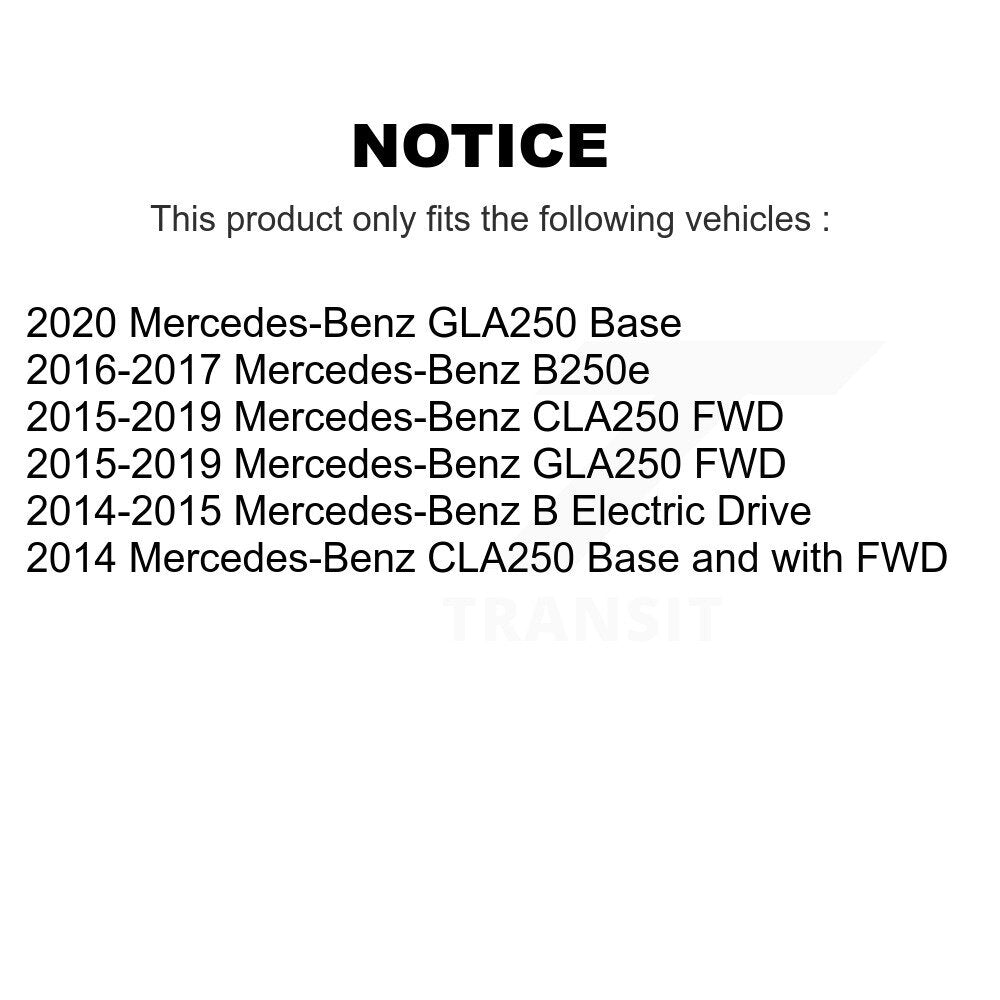 Front Rear Wheel Bearing And Hub Assembly Kit For Mercedes-Benz GLA250 CLA250 B