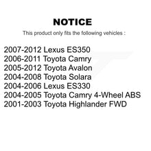 Charger l'image dans la galerie, Front Rear Wheel Bearing &amp; Hub Assembly Kit For Toyota Camry Lexus Avalon ES350