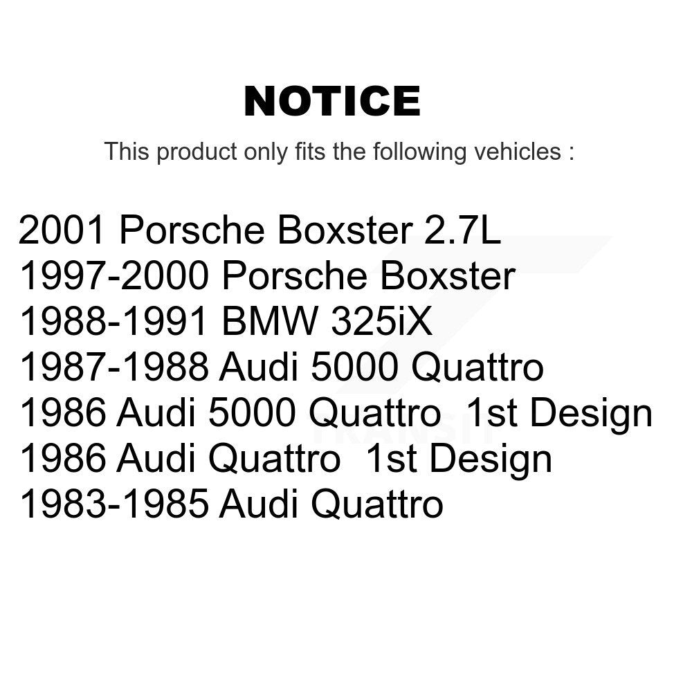 Front Rear Wheel Bearing Kit For Porsche Boxster BMW 325iX Audi Quattro 5000