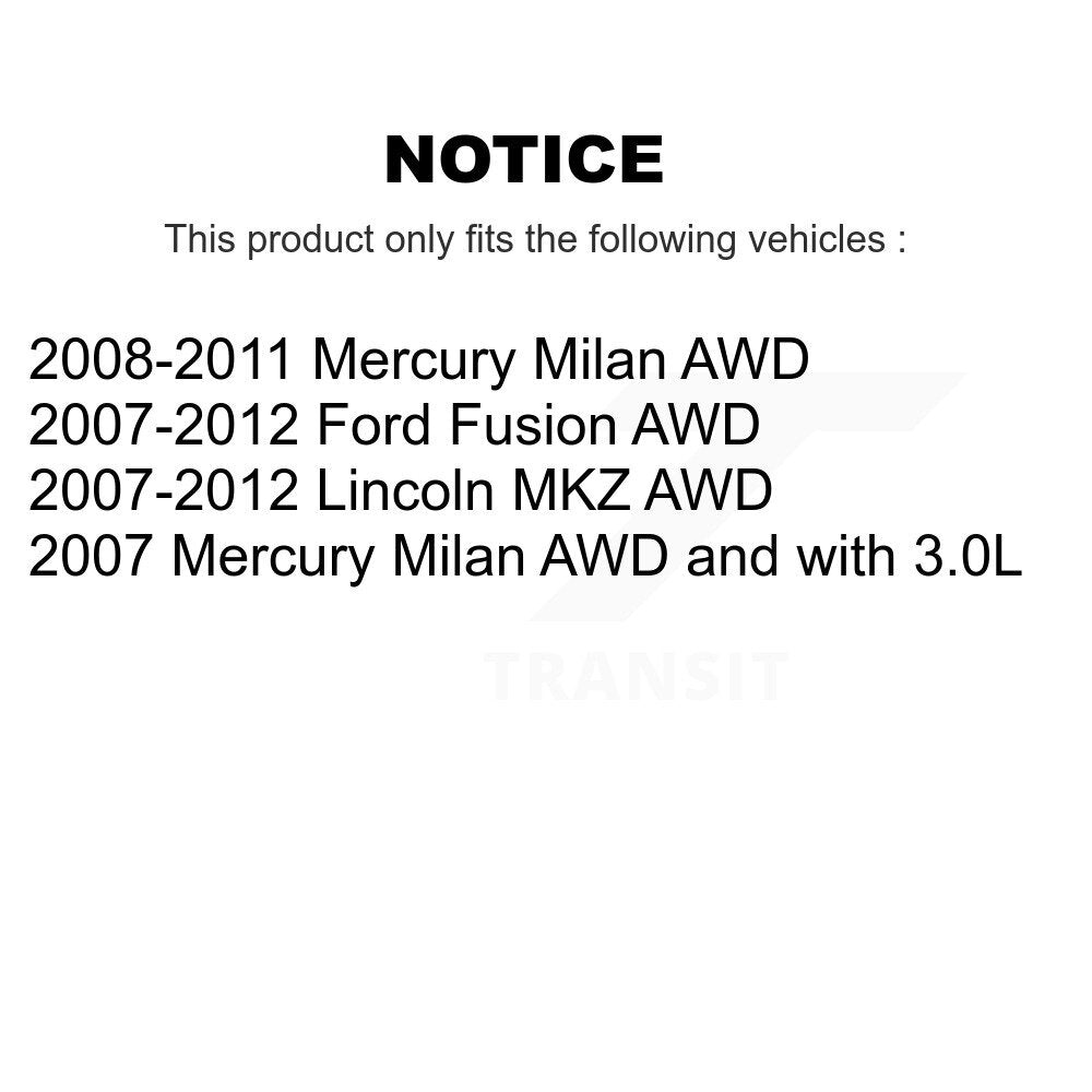 Front Rear Wheel Bearing Kit For Ford Fusion Lincoln MKZ Mercury Milan