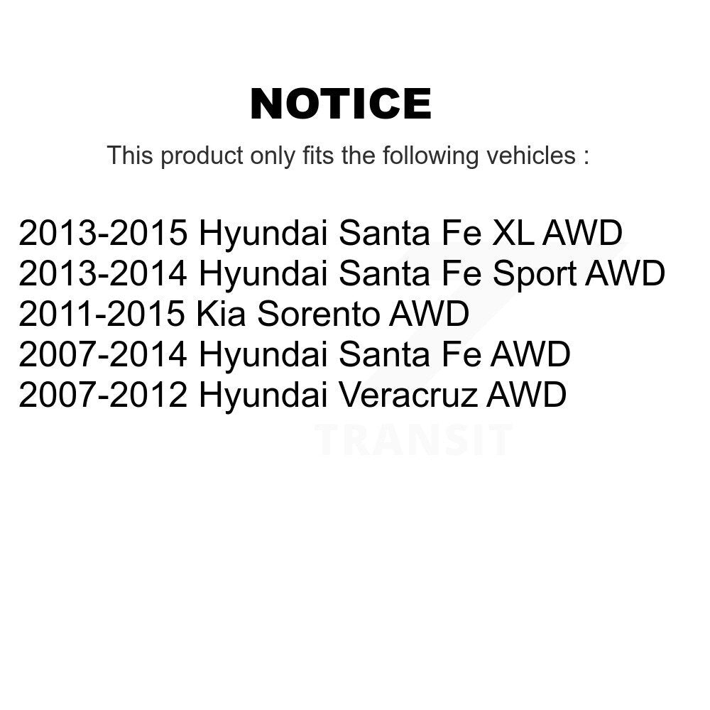 Front Rear Wheel Bearing Hub Assembly Kit For Hyundai Kia Sorento Santa Fe Sport