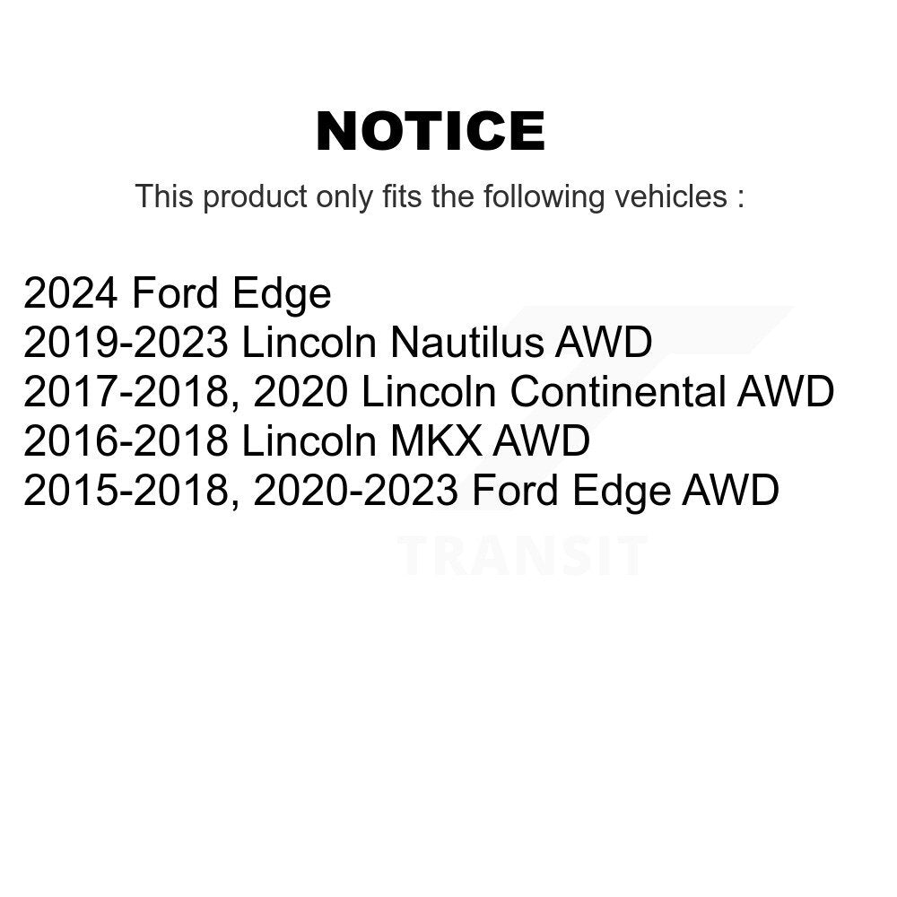Front Rear Wheel Bearing Hub Assembly Kit For Ford Edge Lincoln MKX Continental