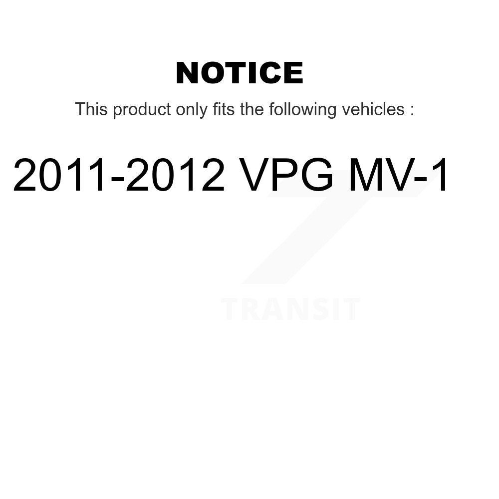 Front Wheel Bearing And Hub Assembly Pair For 2011-2012 VPG MV-1