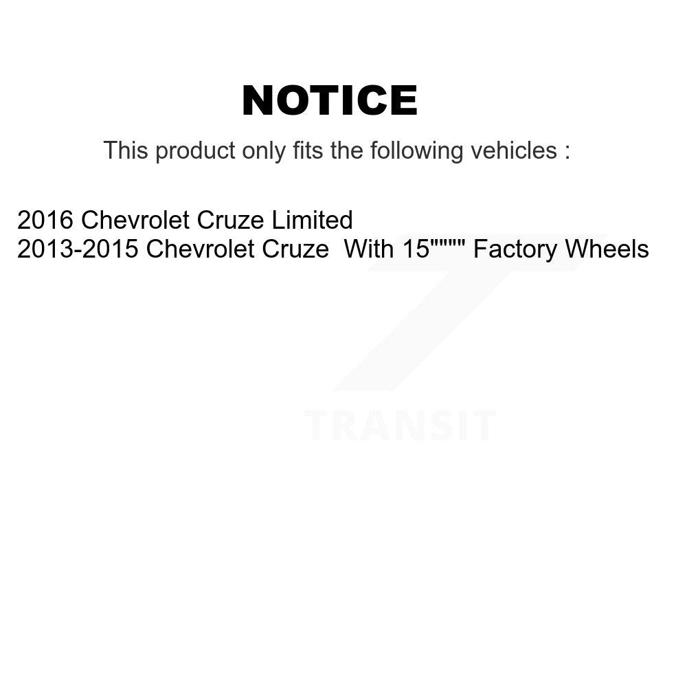 Rear Wheel Bearing And Hub Assembly Pair For Chevrolet Cruze Limited