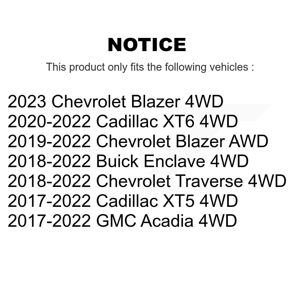 Rear Wheel Bearing & Hub Assembly Pair For Chevrolet Traverse Cadillac XT5 Buick