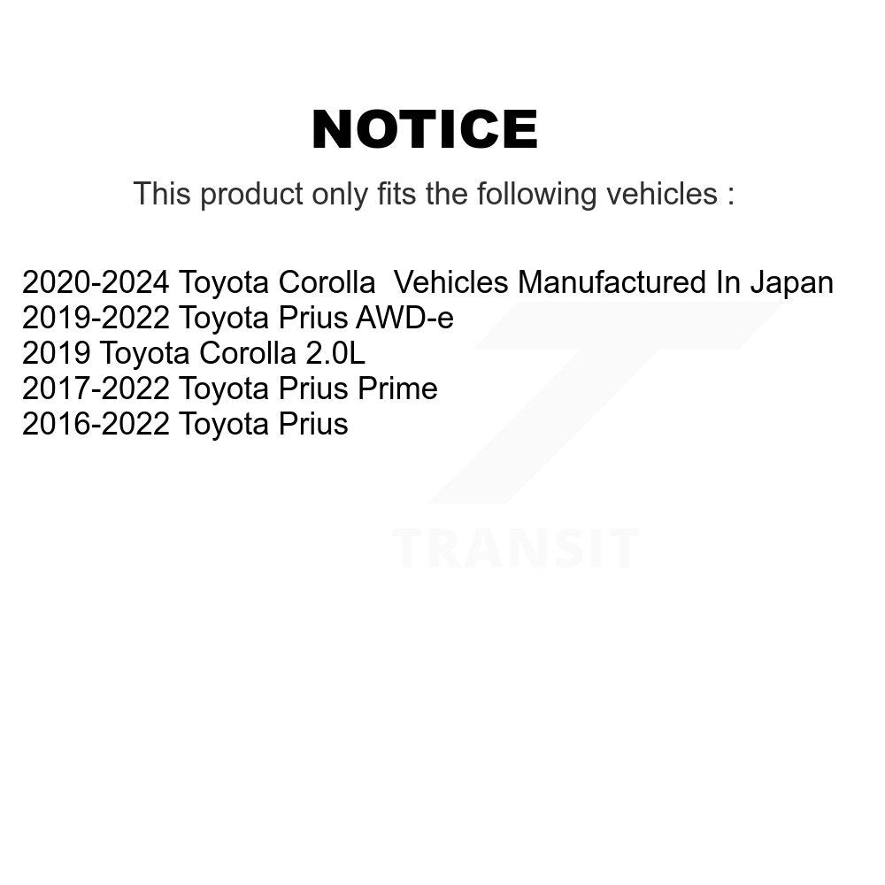 Front Wheel Bearing And Hub Assembly Pair For Toyota Corolla Prius Prime AWD-e