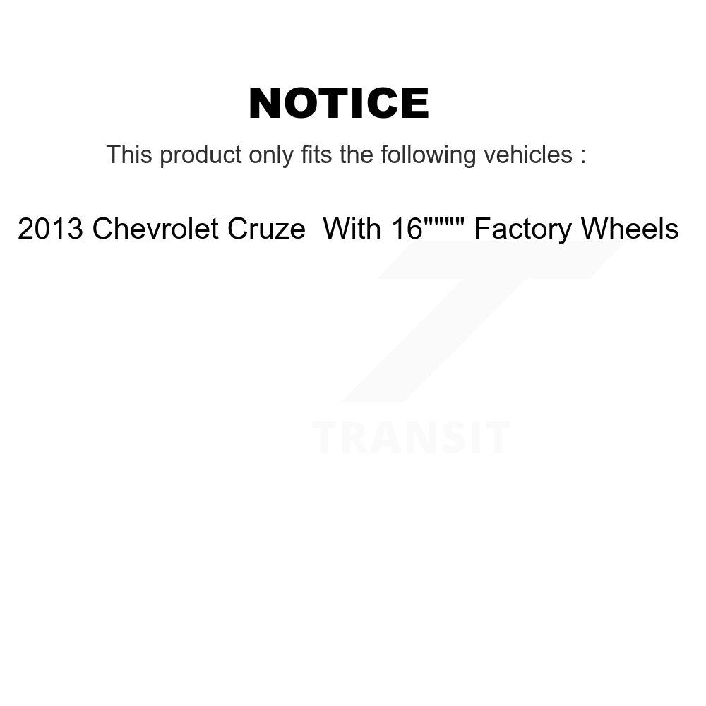 Front Rear Wheel Bearing & Hub Assembly Kit For Chevrolet Cruze