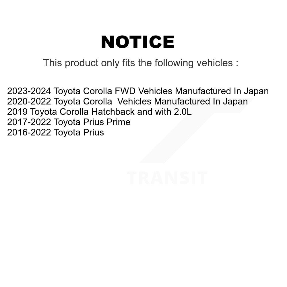 Front Rear Wheel Bearing & Hub Assembly Kit For Toyota Prius Corolla Prime