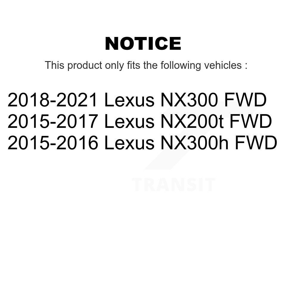 Front Rear Wheel Bearing & Hub Assembly Kit For Lexus NX200t NX300 NX300h FWD