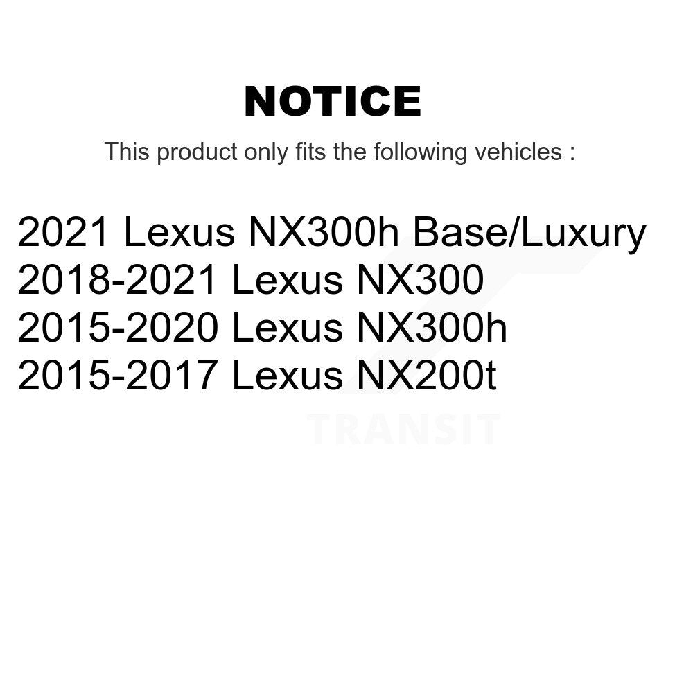 Front Wheel Bearing And Hub Assembly Pair For Lexus NX200t NX300 NX300h