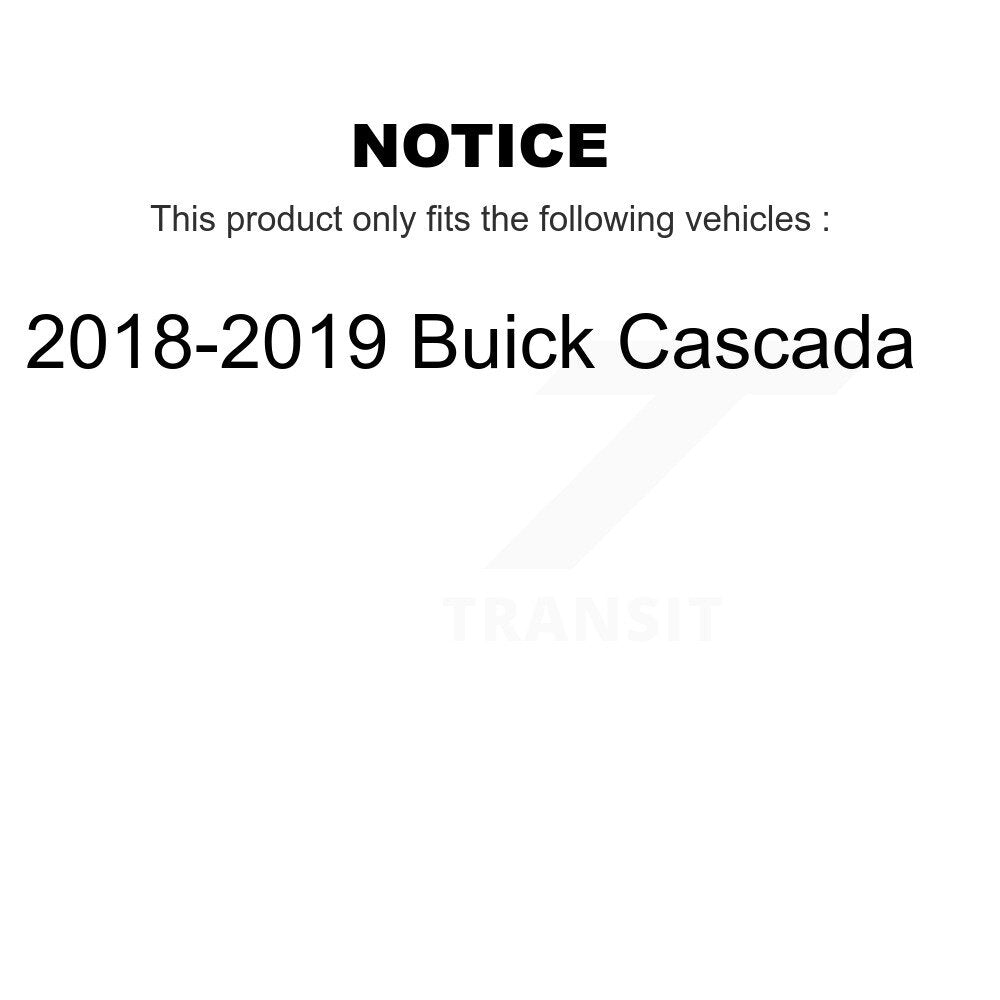 Front Rear Wheel Bearing & Hub Assembly Kit For 2018-2019 Buick Cascada