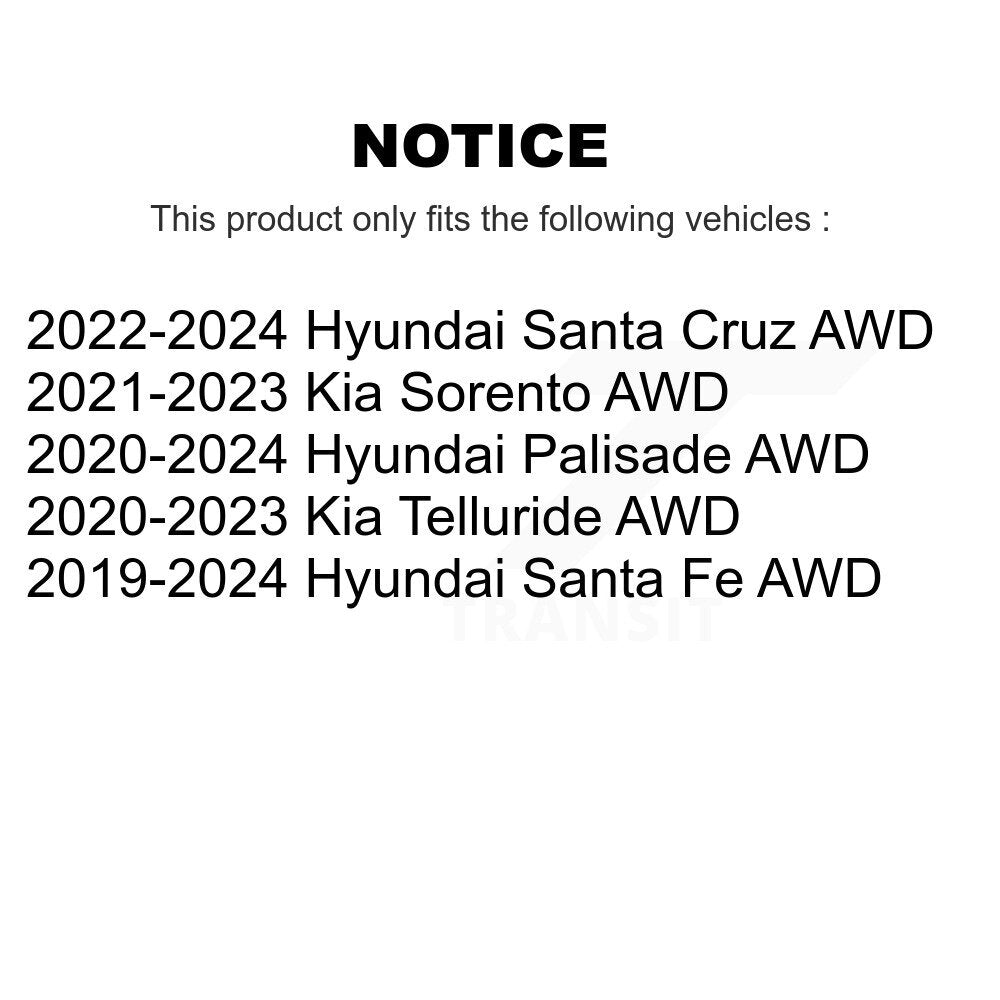 Front Rear Wheel Bearing Hub Assembly Kit For Hyundai Santa Fe Palisade Kia Cruz