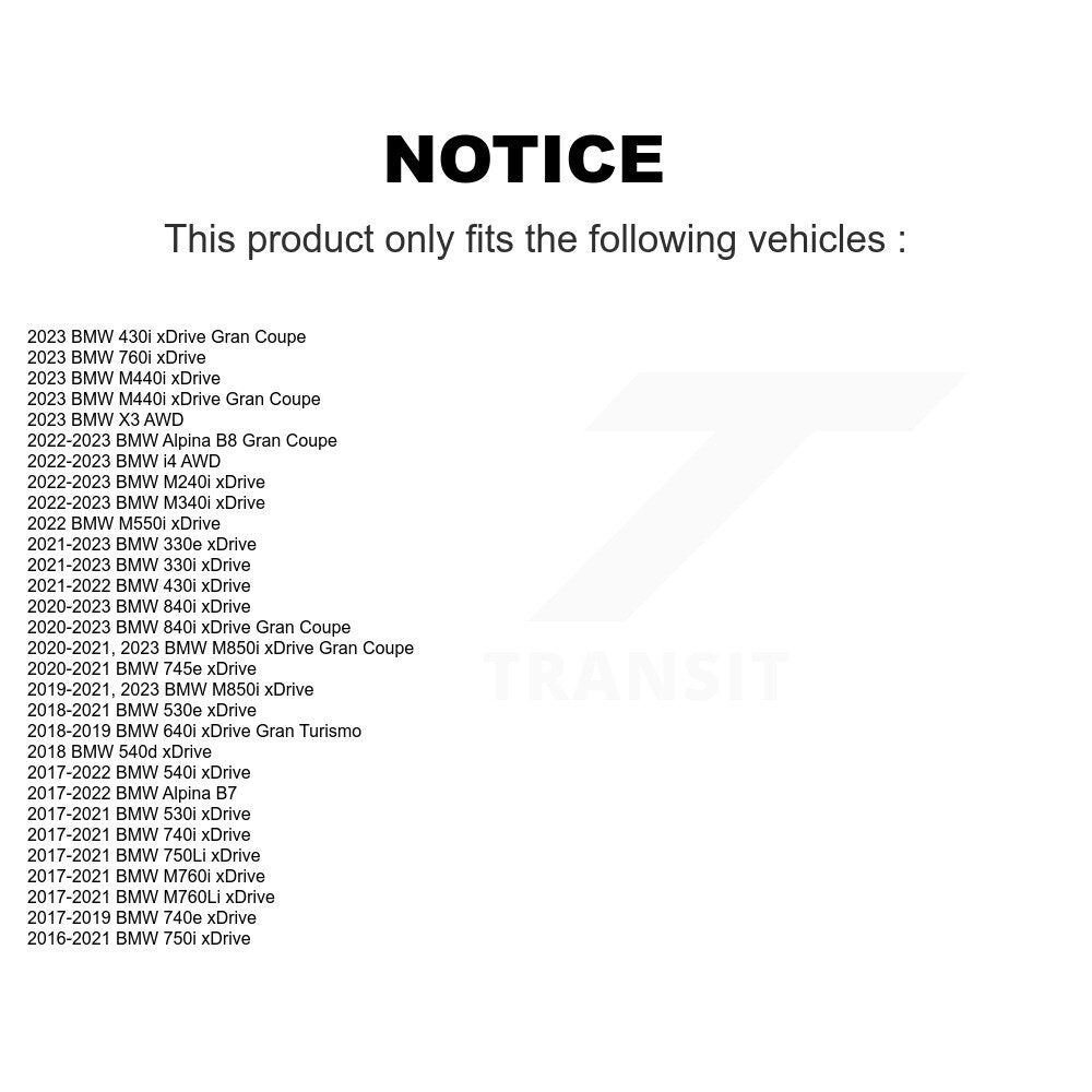Front Wheel Bearing Hub Assembly Pair For BMW X3 330i xDrive X4 530i 540i M340i