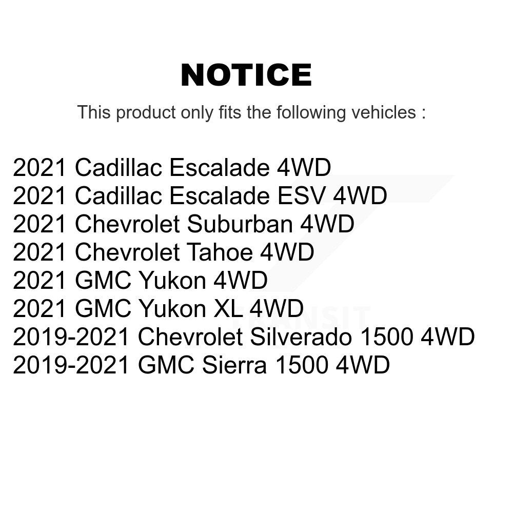 Front Wheel Bearing Hub Assembly Pair For Chevrolet GMC Silverado 1500 Sierra XL