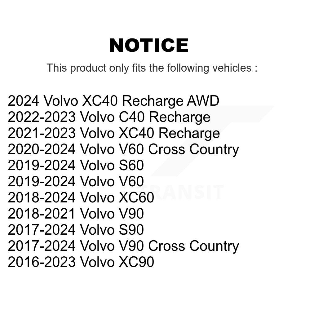 Front Wheel Bearing Hub Assembly Pair For Volvo XC90 XC60 S60 V90 Cross Country