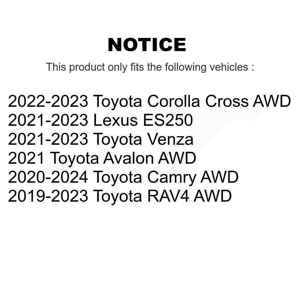 Rear Wheel Bearing & Hub Assembly Pair For Toyota RAV4 Camry Venza Corolla Cross