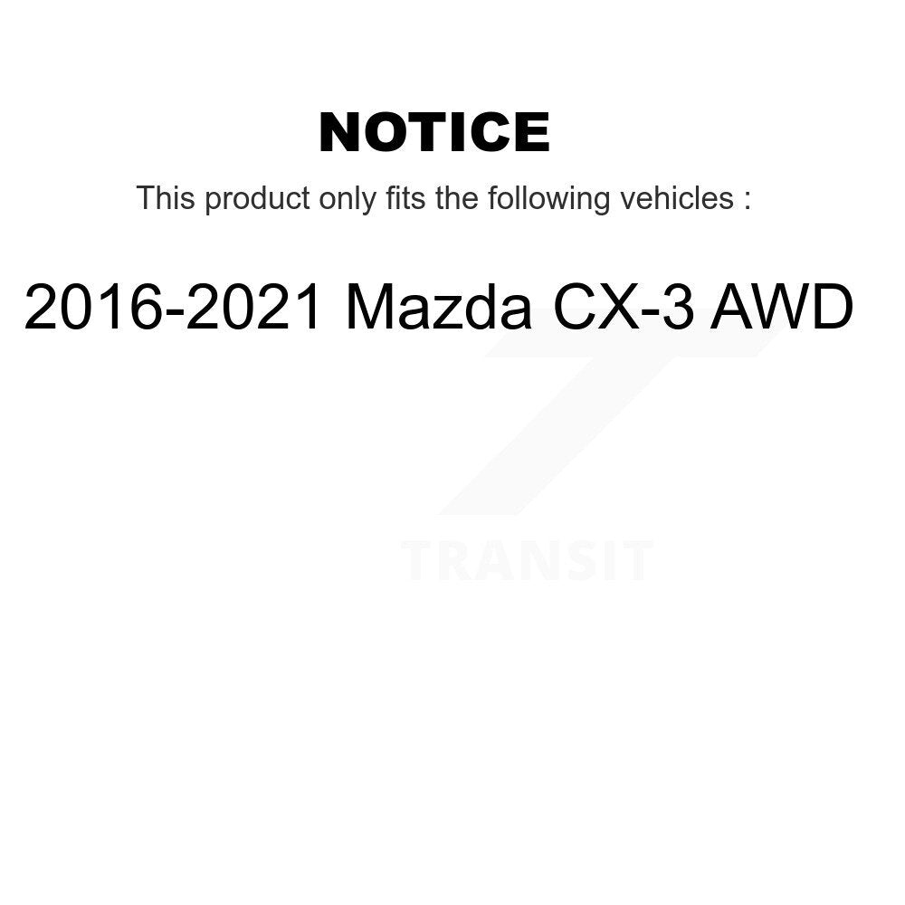 Rear Wheel Bearing And Hub Assembly Pair For 2016-2021 Mazda CX-3 AWD K70-101977