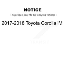 Charger l'image dans la galerie, Front Rear Wheel Bearing And Hub Assembly Kit For 2017-2018 Toyota Corolla iM K70-102009