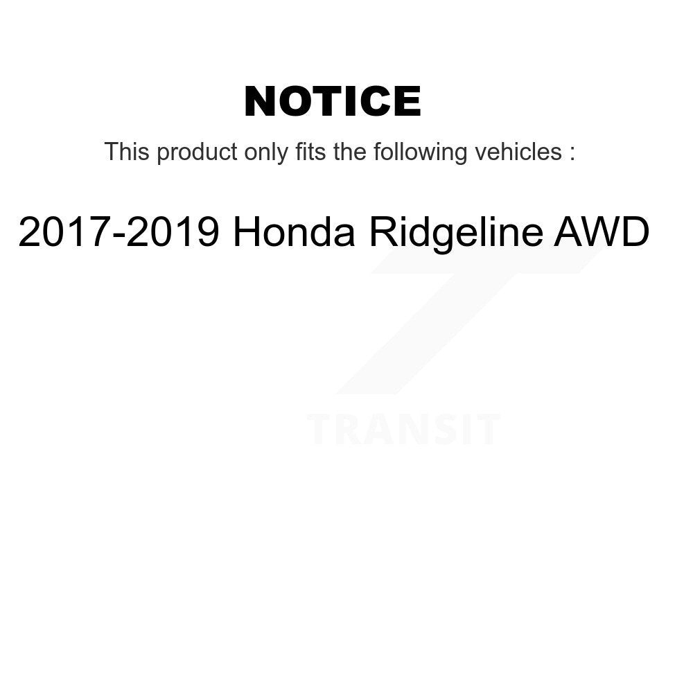Front Rear Wheel Bearing And Hub Assembly Kit For 2017-2019 Honda Ridgeline AWD K70-102142