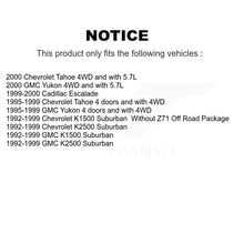 Load image into Gallery viewer, Front Rear Shock Absorber Kit For Chevrolet GMC Tahoe K1500 Suburban Yukon K2500 Cadillac K78-101057