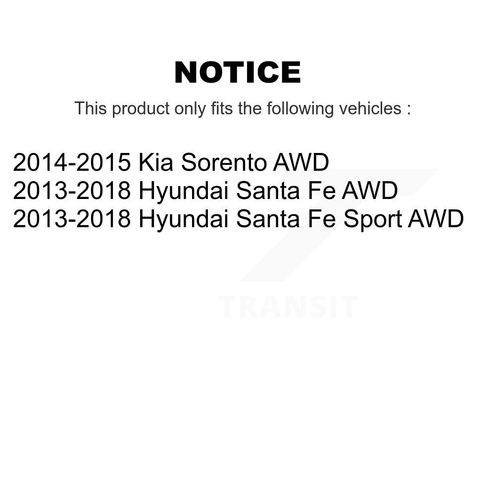 Rear Suspension Shock Absorbers Pair For Hyundai Santa Fe Sport Kia Sorento AWD K78-101080