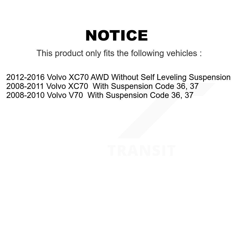 Rear Suspension Shock Absorbers Pair For Volvo XC70 V70 K78-101136