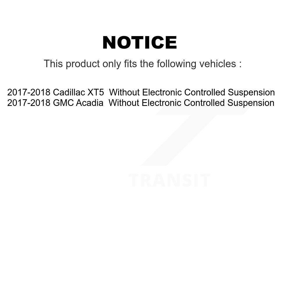 Rear Suspension Shock Absorbers Pair For 2017-2018 Cadillac XT5 GMC Acadia K78-101145