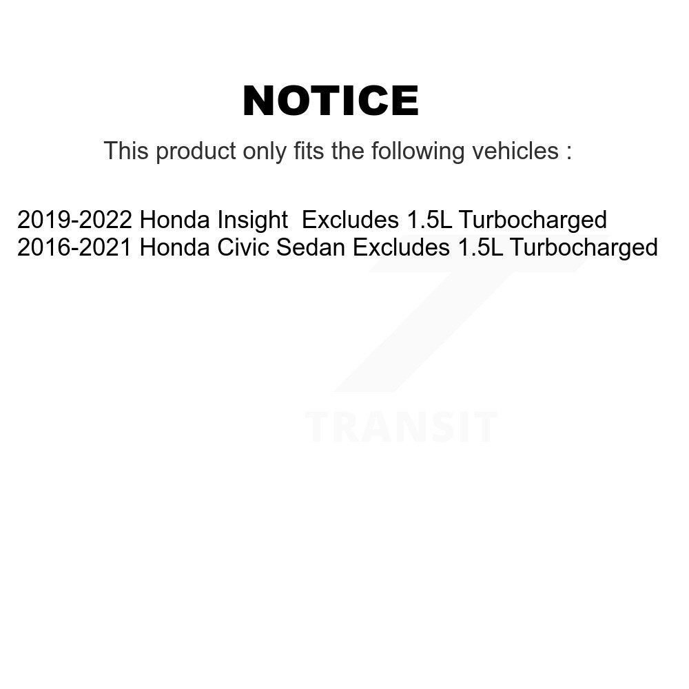 Front Complete Strut Coil Spring Kit For Honda Civic Insight Excludes 1.5L Turbocharged K78A-100476