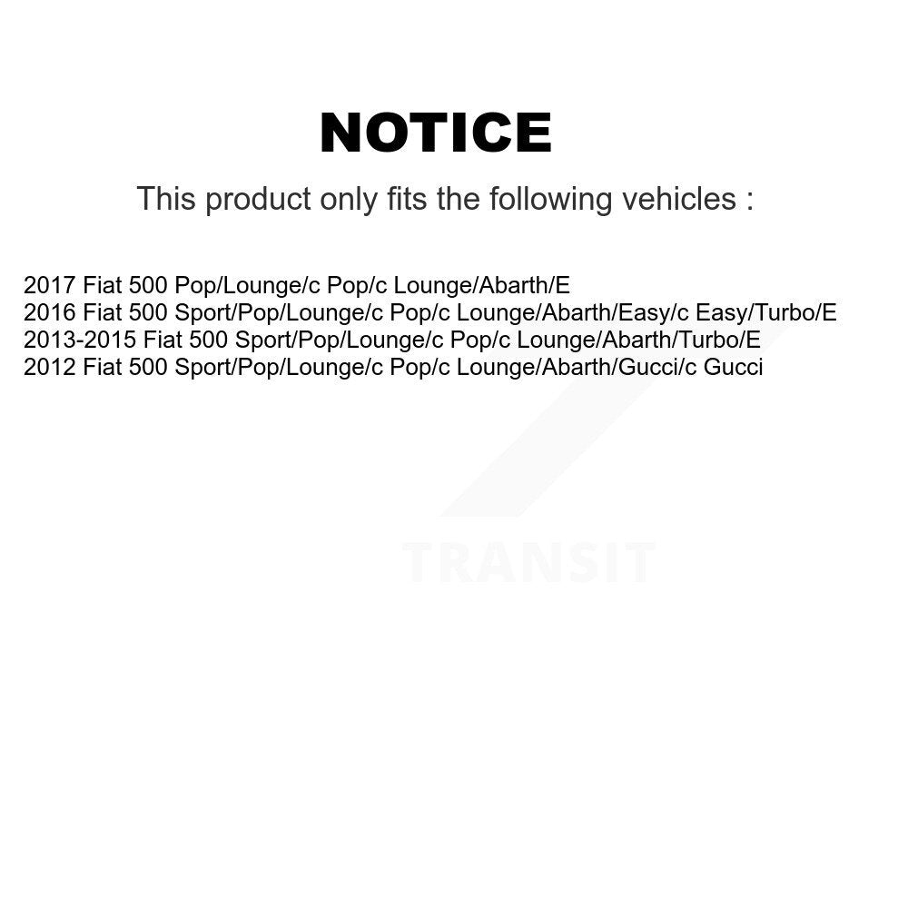 Front Complete Suspension Shocks Strut And Coil Spring Mount Assemblies Kit For Fiat 500 K78A-100524